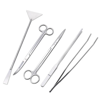 Aquarium Scissors Tweezers Tool Fish Tank Plants Wave Scissors Water Grass Stainless Cleaning Tools Holder Aquarium Accessories