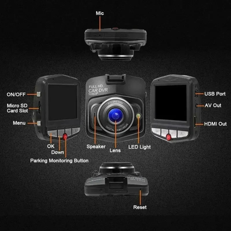 1080P Car DVR Dash Cam for Cars Camera HD Video Recorder for Vehicle Dvrs Night Vision Monitor Parking Vehicle Camera