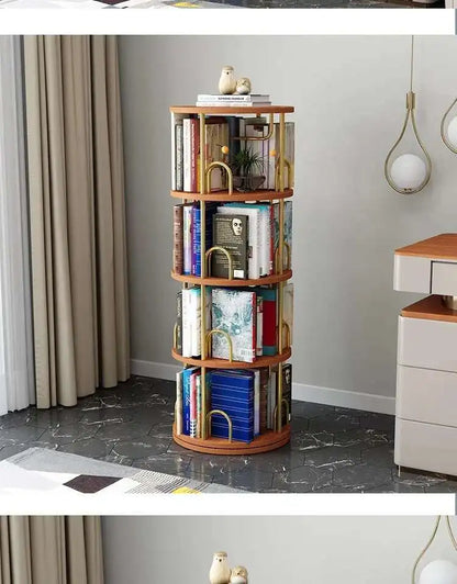 Modern Closet Bookcase Organizer Cabinet Display Rotating Bookcase Magazine Shelves Estante Para Livros Minimalist Furnitures