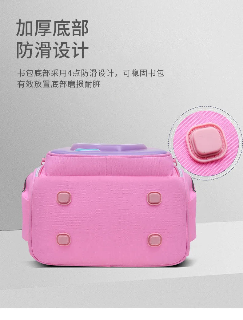 primary school bags for girls cute cartoon love heart pink school backpack student bookbag elementary school kids backpack