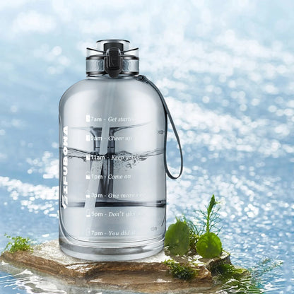 3 Liter Water Bottles with Times to Drink Motivational Straw Sports Big Jug with Handle Leak Proof BPA Free for Men and Women