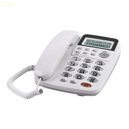 U75B C168 Office Telephone Hotel Fixed Line Phone No Need Battery Double Interfaces Corded Telephone 24 Selectable Ringtones