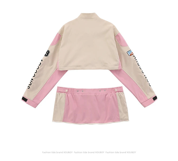 Windproof Biker Jackets for Couples High Street All Match Racing Wear American Women's Oversize Coats Detachable 2024 New