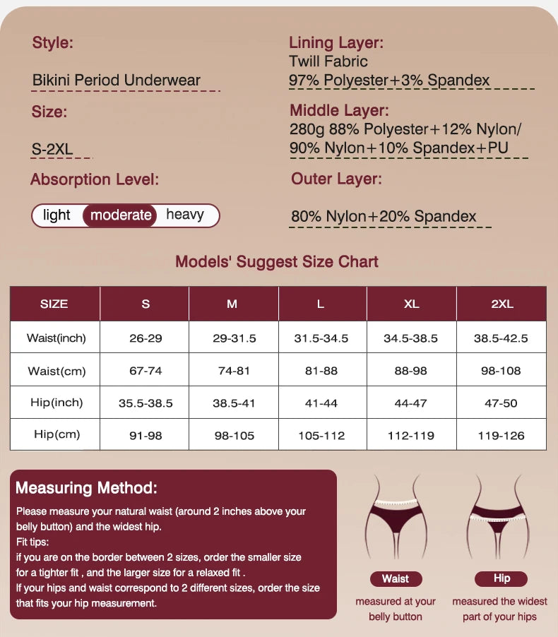 Menstrual Panties Women Leak proof Menstrual Period Underwear Ice Silk Menstruation Panties Menstrual Cycle Absorbent Underwear