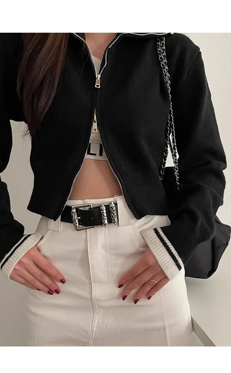 New retro Female Subculture Belt Punk Decorated Jeans Belt Personality Belt White Belt