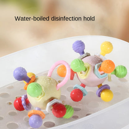 Montessori Baby Rattle Toy 0 to 6 Months Sensery Games Rubber Textured Multi Tactile Touch Balls Training Massage Soft Balls