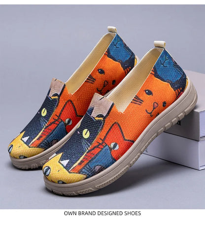 Women's Shoes 2025 Summer Casual Sneakers Breathable Color Block Chunky Sole Affordable Free Shipping