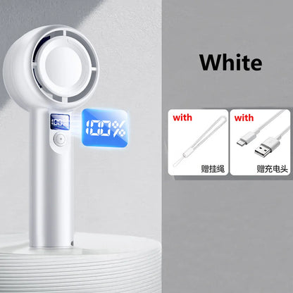 Portable Handheld Fan Small Cooling Fan USB Rechargeable Mute Cooler Handheld Fan Outdoors Mini Turbofan
