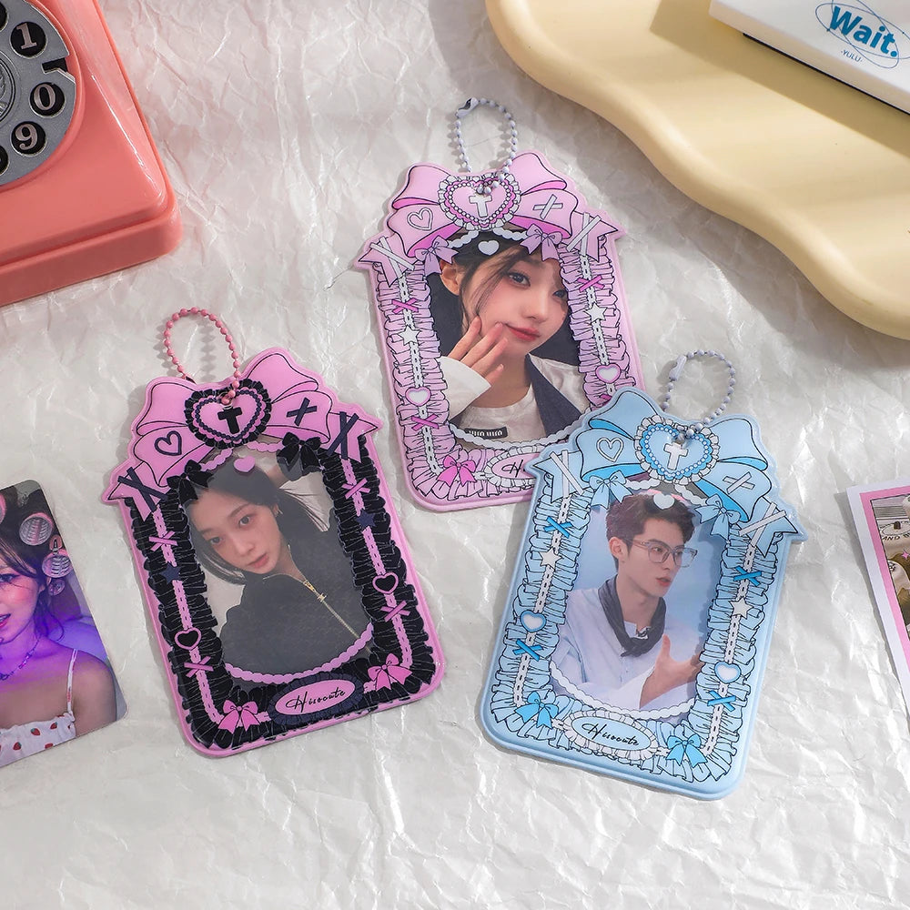 Cake Lace Kpop Photocard Holders Sweet Girls 3Inch Card Holder Sleeves Kawaii Stationary