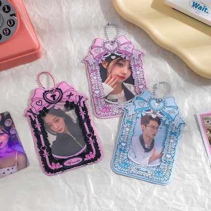 Cake Lace Kpop Photocard Holders Sweet Girls 3Inch Card Holder Sleeves Kawaii Stationary