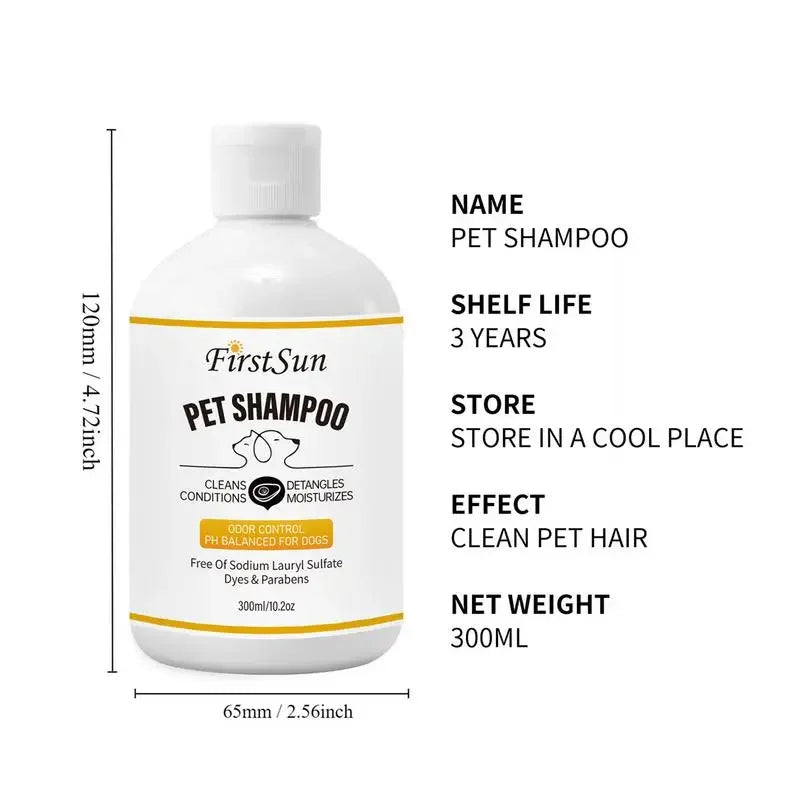 Gentle Dog Shampoo Pet Shampoo Body Wash Cat Shampoo Shower Gel Pet Wash Odor Eliminating Natural Deodorizing Shampoo Dog Bath