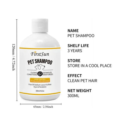 Gentle Dog Shampoo Pet Shampoo Body Wash Cat Shampoo Shower Gel Pet Wash Odor Eliminating Natural Deodorizing Shampoo Dog Bath