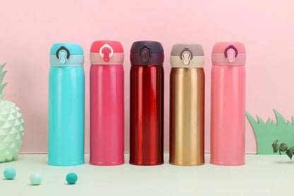 Stainless Steel Vacuum Flask Light Weight Student Thermos Portable Bottle Student Water Cup 350ml