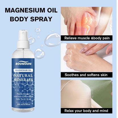 200ML Magnesium Relaxing Body Spray Magnesium Chloride Topical Magnesium Supplement Treatment Body Relax Health Care Gifts