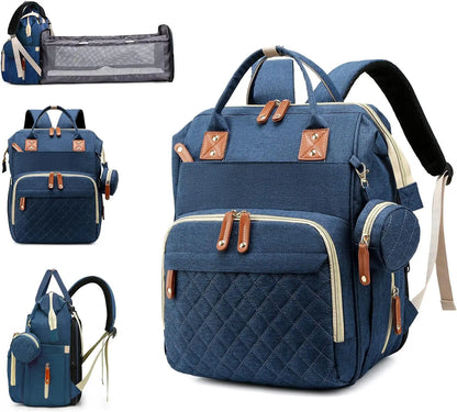 Diaper Bag with Changing Station 3 in 1 Baby Diaper Backpack with Foldable Changing Pad, Large Travel Back Pack for Girl Boy