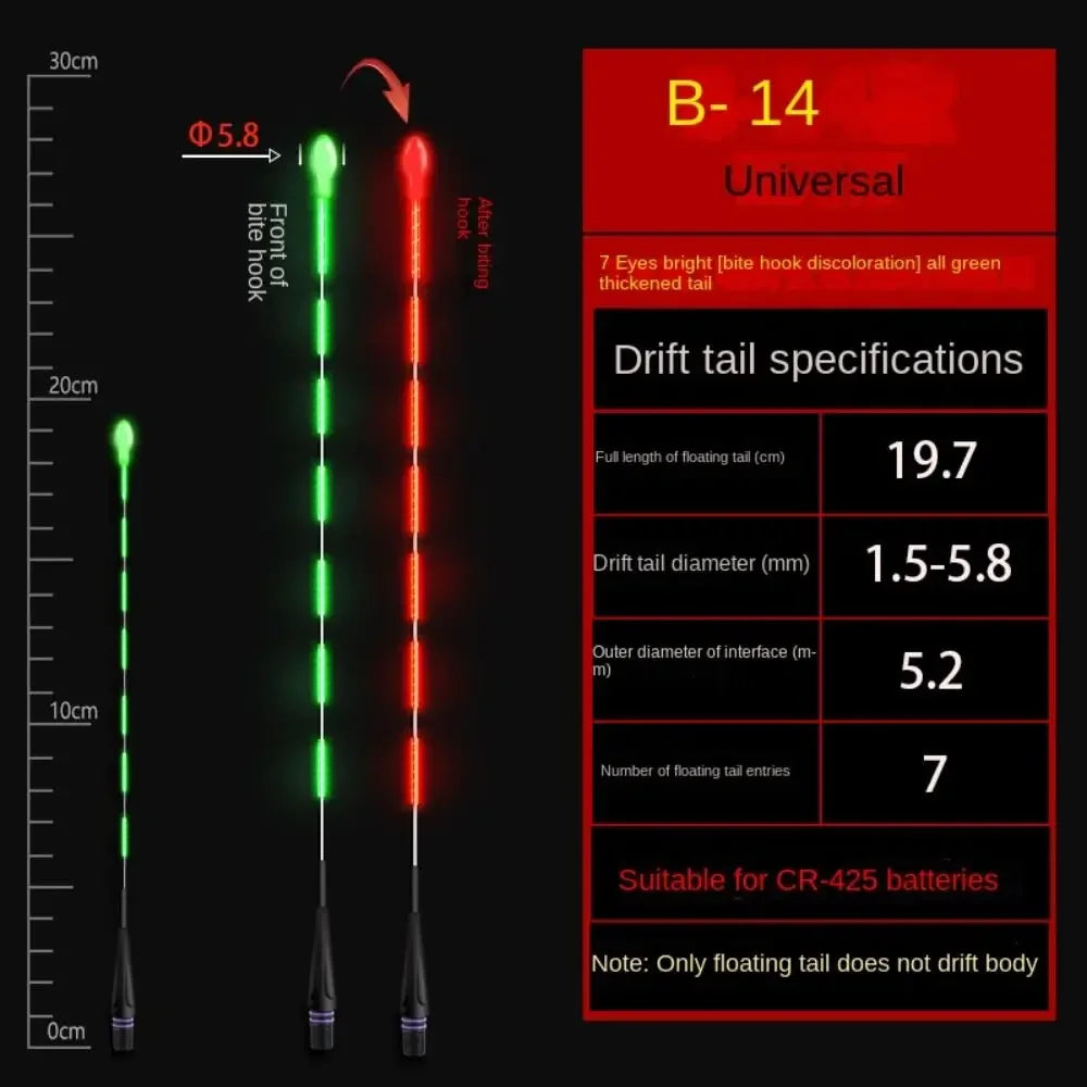 Ultra Sensitive Luminous Electronic Float Tail Electronic Floats Buoy Smart Float Top Gravity Induction Electronic Tail Drift