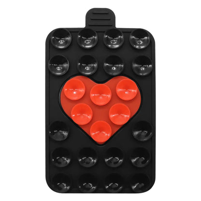 Heart Shape Double Sided Phone Suction Holder, Multi-Purpose Silicone Suction Cup Phone Mount Phone Case Sticky Phone Grip