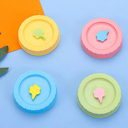 Universal Mason Jar Lids With Straw Hole 70mm Diameter Drinking Storage Cap Wide Mouth Leak Proof Kitchen Supplies