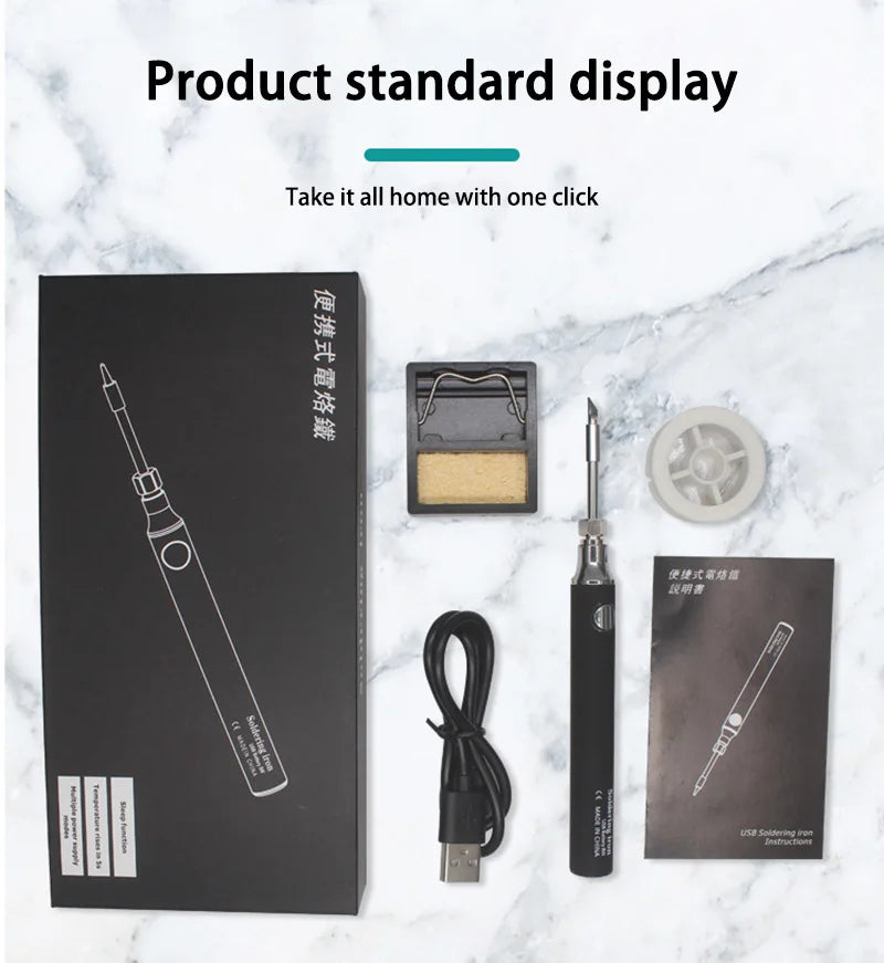 Xiaomi Wireless Charging Electric Soldering Iron Solder Iron Mini Portable Soldering Iron Tip Rework Accessories Tool Parts NEW