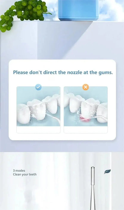 Hqd Portable Household Electric Tooth Washer Teeth Cleaning Oral Care No Harm to Teeth Dental Rechargeable Teeth Whitening