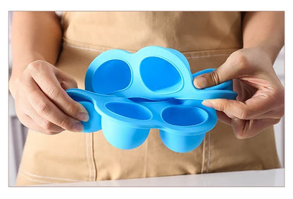 7 Holes Reusable Silicone Baby Food Freezer Tray Crisper Egg Bite Mold BPA Free Storage Baby Food Storage Containers With Lid
