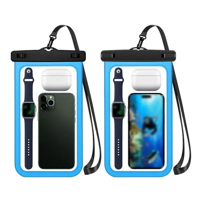 Waterproof Mobile Phone Bag Touchable Screen Large Capacity Phone Protector Pouch with Neck Lanyard Transparent