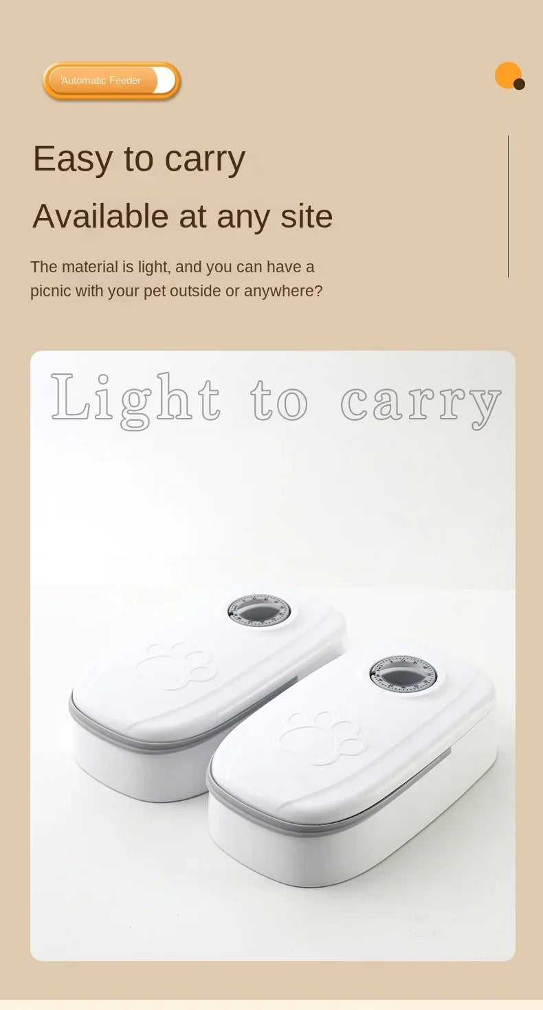 Pet Automatic Feeder with Timer Smart Food Dispenser for Dogs Cats Water Bowl Storage Container Puppy Kitten Feeding Accessories