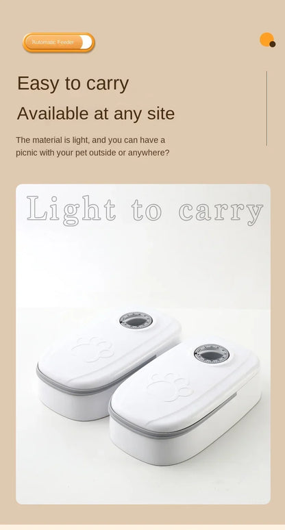 Pet Automatic Feeder with Timer Smart Food Dispenser for Dogs Cats Water Bowl Storage Container Puppy Kitten Feeding Accessories