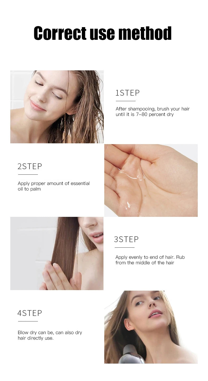 Hair Oil Nourishing Repair Damaged Restore Improve Split Hair Rough Remove Smoothing Soft Hair Essence