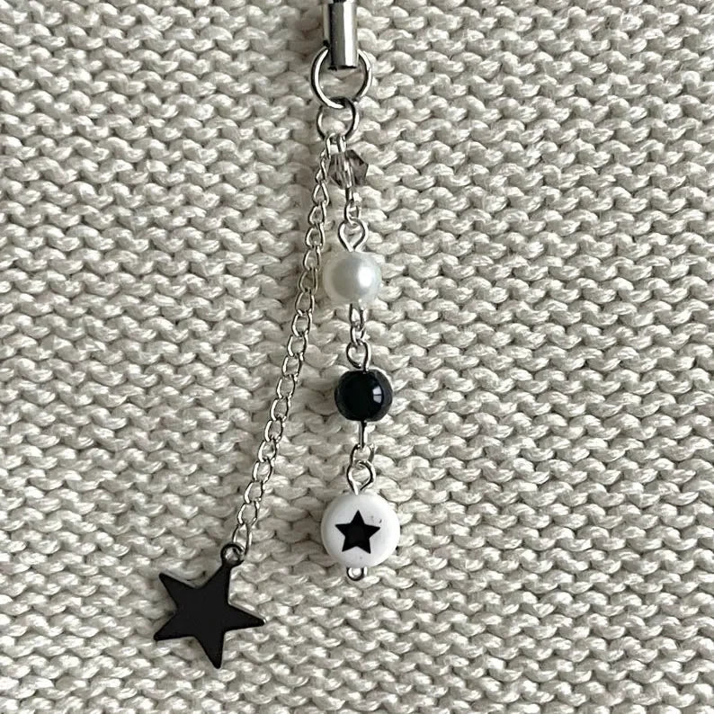 Black Star Phone Case Charm | Phone Accessories, Keychain, Grunge,Coquettish