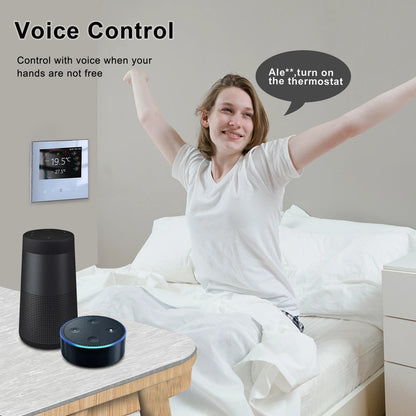 WiFi Smart Thermostat Temperature Controller Weekly Programmable Touch Control/ Mobile APP/ Voice Control for Alexa/ Home