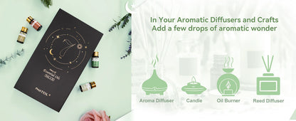 PHATOIL 15 Bottles Essential Oils Set-5ml Lavender Eucalyptus Vanilla Peppermint Rose Lemon Cinnamon Aromatherapy Essential Oils