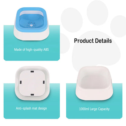 Dog Drinking Water Bowl Floating Non-Wetting Mouth Cat Bowl Without Spill Drinking Water Dispenser Plastic Anti-Over Dog Bowl