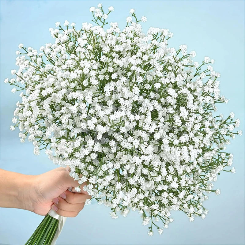 61cm Artificial Flowers Babys Breath Bouquet Plastic Gypsophila Fake Flowers for Home Decor Party Wedding Decorations Table Vase