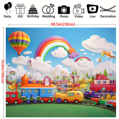 Train party Background Banner Decoration Party supplies Train birthday party gift supplies