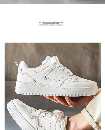 2024 Brand Leather men's Sneakers White Platform Woman Sports Sneakers Female Vulcanized Shoes Sneakers Casual Ladies Trainers