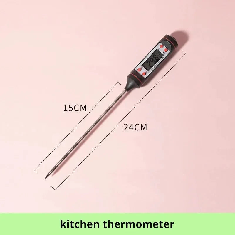 Kitchen Food Baking Digital Thermometer New Meat Thermometer Electronic Probe Type Digital Display Liquid Grill Thermometer