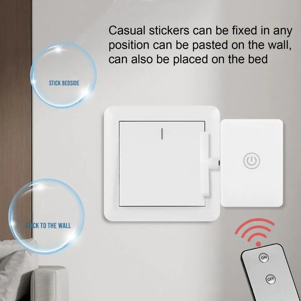 Smart Wireless Light Switch Controller with Remote Control Long Sensing Range Turn Off Lights Smart Switch Button Pusher