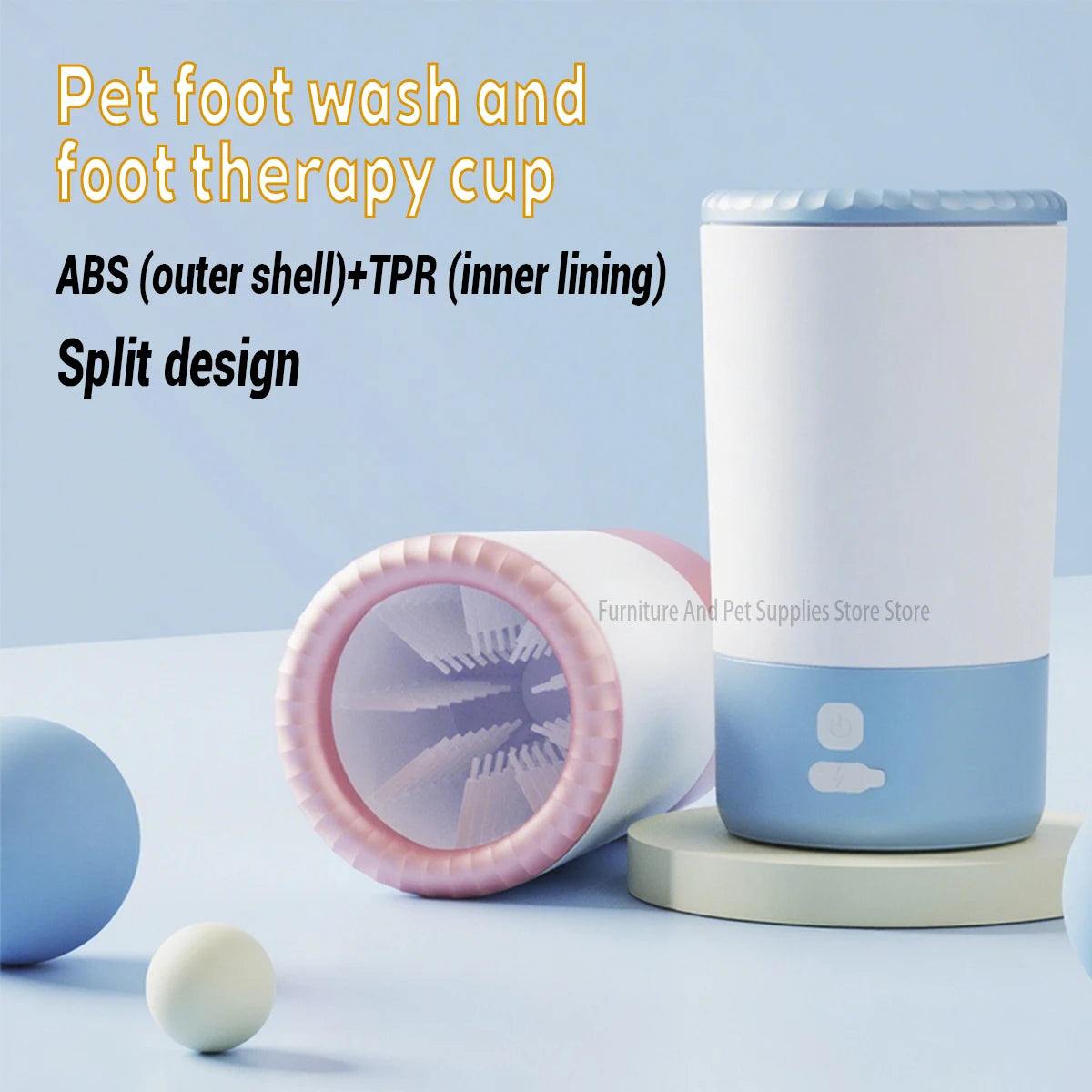 Pet Foot Washing Machine Electric Pet Paw Cleaner Automatic Dog Quick Cleaner Pet Paw Portable Low Noise Waterproof Foot Cup