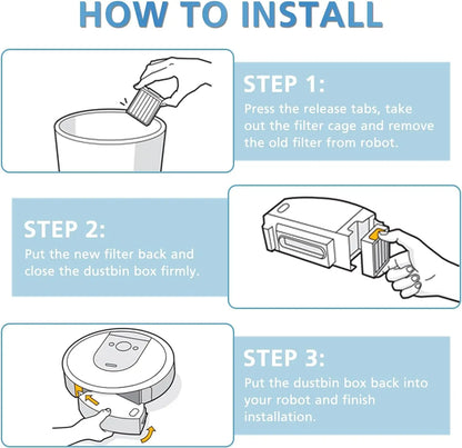 Filter Replacement for iRobot Roomba e, i and j Series i7 i7+/plus i3 i3+ E5 E6 E7 i4 i6 i6+ i8 i8+ Robot Vacuum Cleaners parts