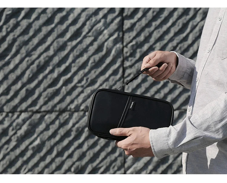 Travel Passport Wallet Organizer Bag with Card Holder Document Case for Family Crossbody Ticket Cash Storage Bag for Abroad Trip