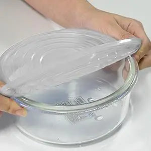 12pcs Silicone Stretch Lids Round Rectangle Magic Lids Reusable Food Covers for Bowls Cups Cans Shapes of Container Dishwasher