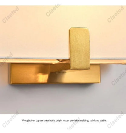 LED Fabric Lampshade E27 Decorative Wall Lamp Indoor Corridor Living Room Bedroom Bedside Wall Lamp Decorative Lighting Fixture