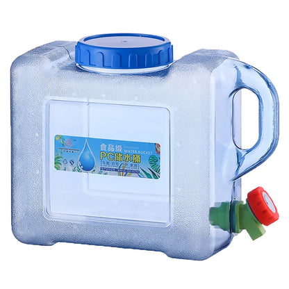 5 L Water Container with Faucet Water Carrier Canister Large Capacity Water Bottle Water Can Bucket Food Grade Water Container
