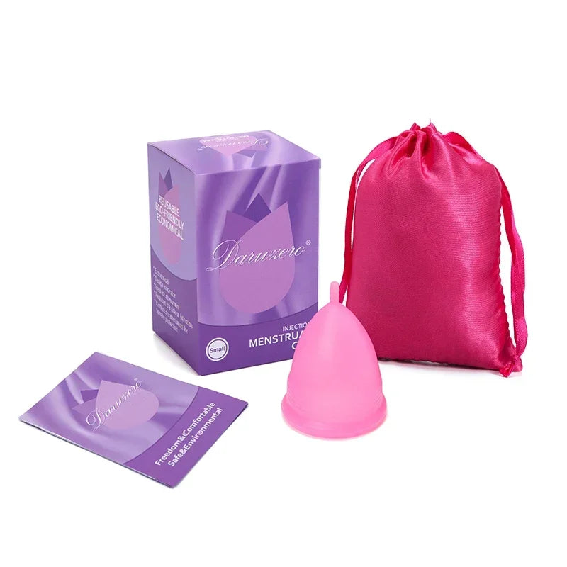 Deluxe Medical Grade Silicone Menstrua Cup Menstrual Period Cup Feminine Hygiene Menstrual Cup Women Lady for Menstrual Period