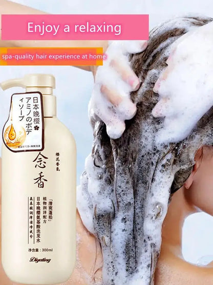 300ml Amino acid fragrant Japanese evening shampoo hair conditioner conditioner and Se hair shampoo bath lotion sham I6H9