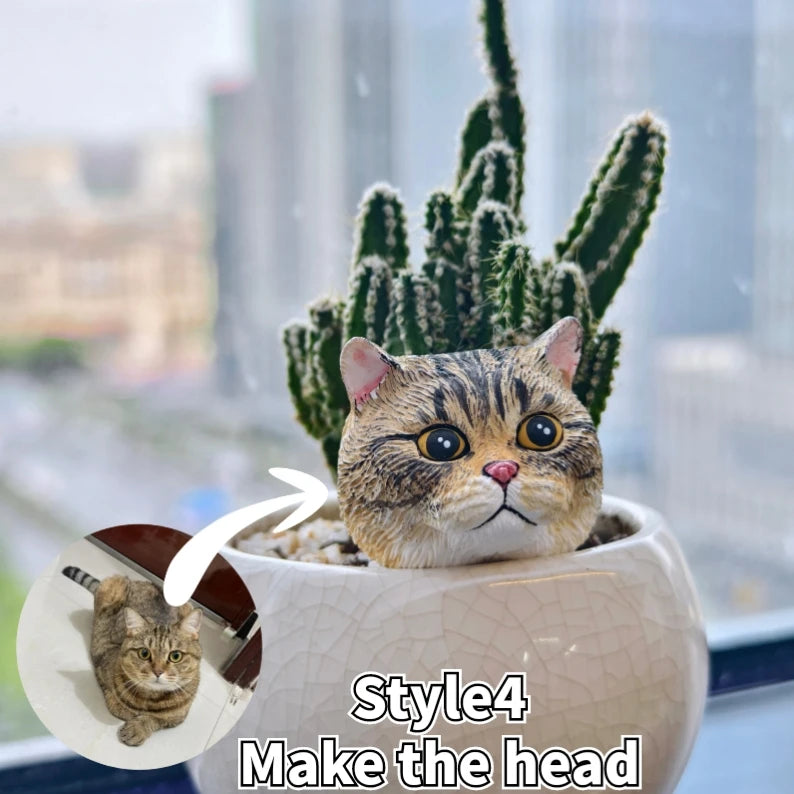 Custom Dog Head Ornament Personalized Cartoon Portrait Pet Keychain Customized Pet Gift Pet Mini Sculpture Pet Lover Gift Ideas