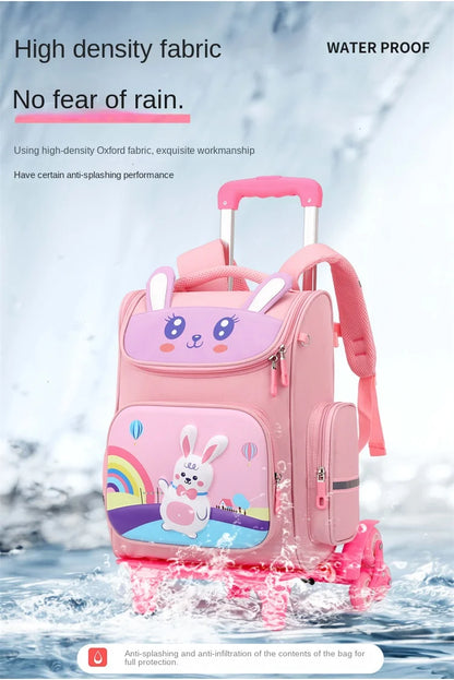 Kids Trolley Backpack For Girls Primary School Rolling Backpack for Boys School bag with Wheels School Wheeled Backpack Book Bag