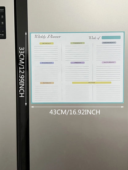 A refrigerator magnet ,monthly and weekly planner, magnetic calendar sticker, soft magnetic note sticker, message board