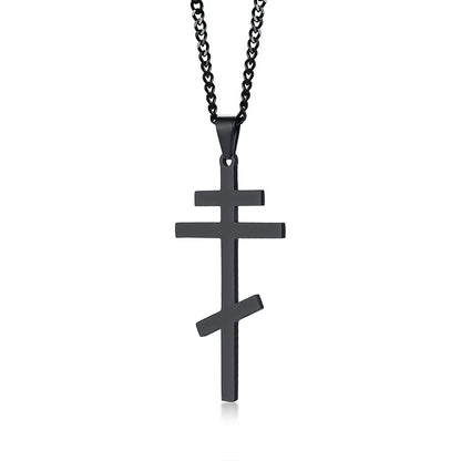 Russian Orthodox Cross Pendant Men Women Christian Crucifix Male Church Eternal Church Inspirational NIKA Necklace
